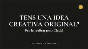 Clack obre una convocatòria per presentar projectes creatius sobre comunicació i/o cultura · CLACK